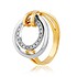 Женское золотое кольцо с  куб. циркониями - фото 1