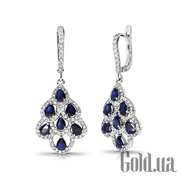 

Серьги с подвесками Soul Diamonds, Золотые серьги с бриллиантами и сапфирами