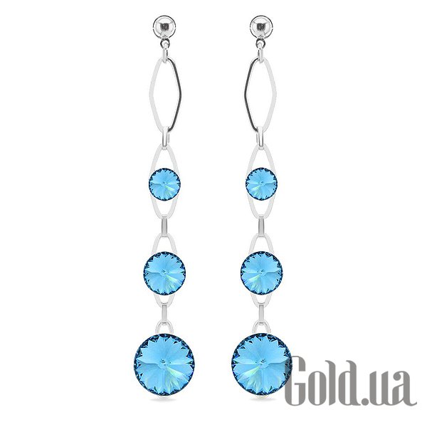 

Серьги с подвесками Kobi, Стальной, Серьги с кристаллами Swarovski