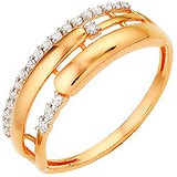 Женское золотое кольцо с куб. циркониями, 1541583