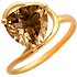 Женское золотое кольцо с раухтопазом - фото 1