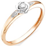 Золотое кольцо с бриллиантами, 1627343