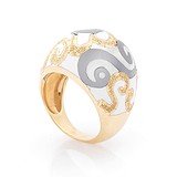 Женское золотое кольцо с эмалью