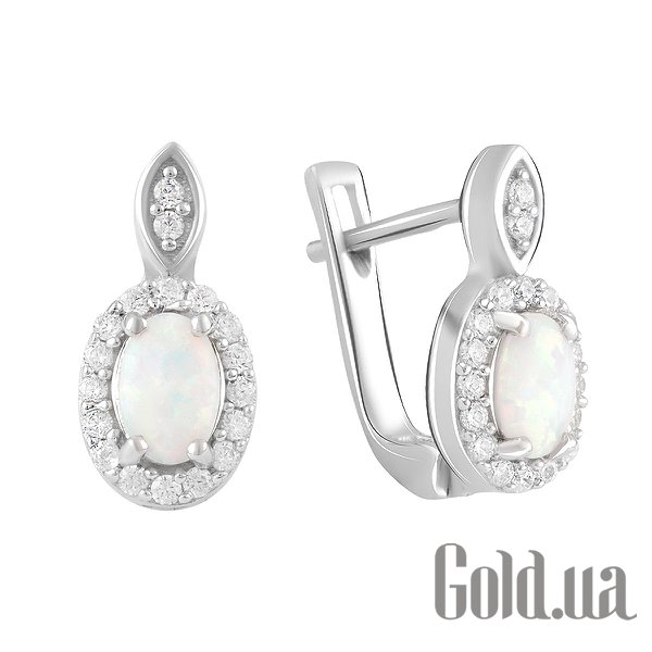 

Серьги Fresh Jewelry, Серебряные серьги с куб. циркониями и опалами