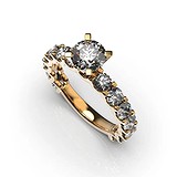 Золотое кольцо с бриллиантами, 1768399