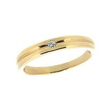 Золотое обручальное кольцо с бриллиантом, 1776335