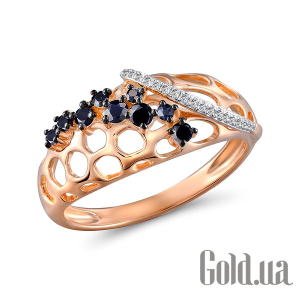 

Кольцо Lurie Jewelry, Золотое кольцо с бриллиантами и сапфирами, 17