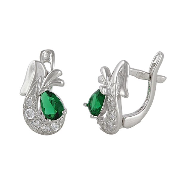 Серебряные серьги с куб. циркониями