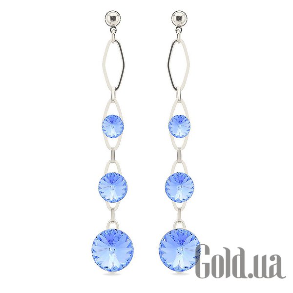 

Серьги с подвесками Kobi, Стальной, Серьги с кристаллами Swarovski
