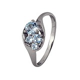 Женское серебряное кольцо с топазами, 1516496