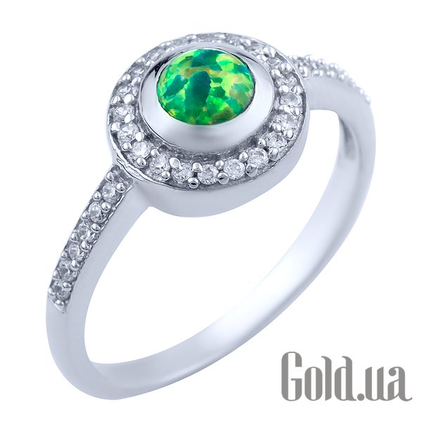

Женские кольца Fresh Jewelry, Женское серебряное кольцо с опалом и куб. циркониями, 17