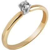 Золотое кольцо с бриллиантом, 1672912