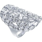 Женское серебряное кольцо с куб. циркониями, 1676496