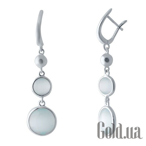 

Серьги с подвесками Fresh Jewelry, Серебряные серьги с кошачьим глазом