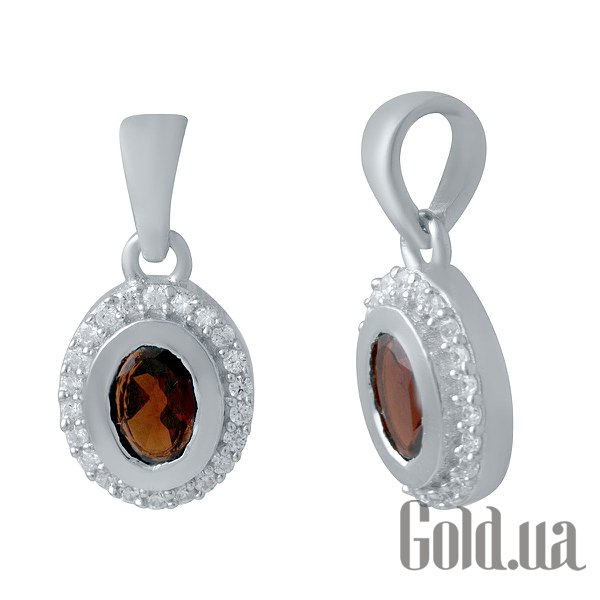 

Женские кулоны Fresh Jewelry, Серебряный кулон с гранатом и куб. циркониями