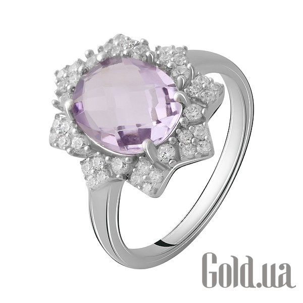 

Женские кольца Fresh Jewelry, Женское серебряное кольцо с куб. циркониями и аметистом, 17.5