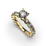 Золотое кольцо с бриллиантами, 1768400