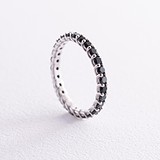 Серебряное обручальное кольцо с куб. циркониями, 1773008