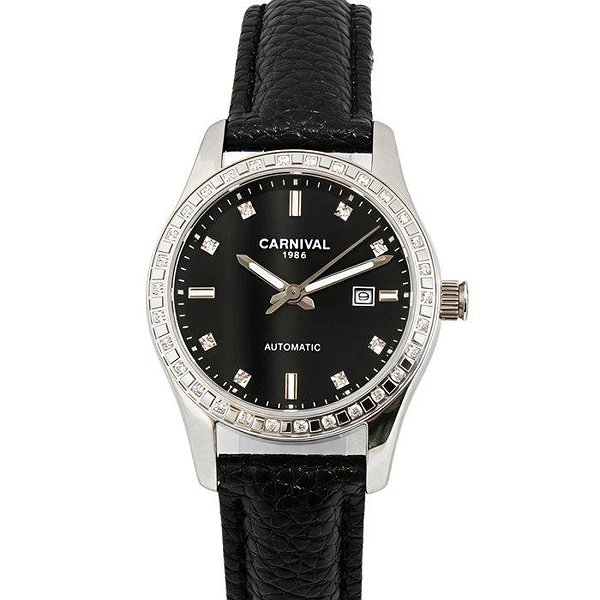 Carnival Женские часы Luiza Black Leather 3891 bt3891