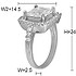 Серебряное кольцо с куб. циркониями - фото 2