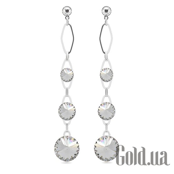 

Серьги с подвесками Kobi, Стальной, Серьги с кристаллами Swarovski