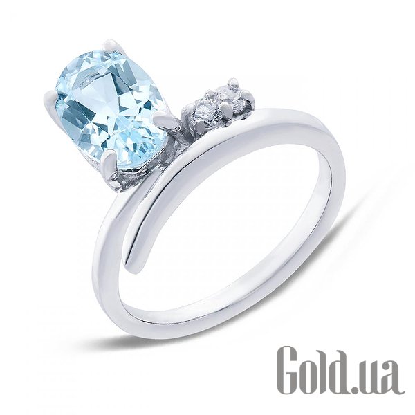 

Женские кольца Lurie Jewelry, Женское серебряное кольцо с топазом и куб. циркониями, 15.5