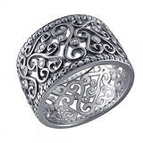 Женское серебряное кольцо с куб. циркониями, 1547729