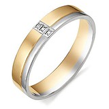 Золотое обручальное кольцо с бриллиантами, 1603281