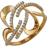 Женское золотое кольцо с куб. циркониями, 1604561