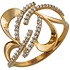 Женское золотое кольцо с куб. циркониями - фото 1