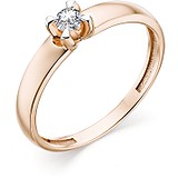 Золотое кольцо с бриллиантом, 1605585