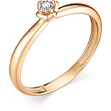 Золотое кольцо с бриллиантом, 1611217