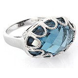 Женское серебряное кольцо с топазом, 1645777