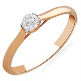 Золотое кольцо с бриллиантом, 1664721