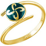 Женское золотое кольцо с эмалью, 1675985