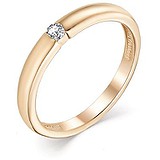 Золотое обручальное кольцо с бриллиантом, 1711057