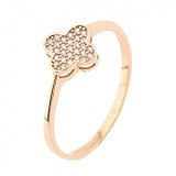 Жіноча золота каблучка з куб. цирконіями, 1726161