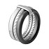 Женское серебряное кольцо с куб. циркониями и керамикой - фото 1
