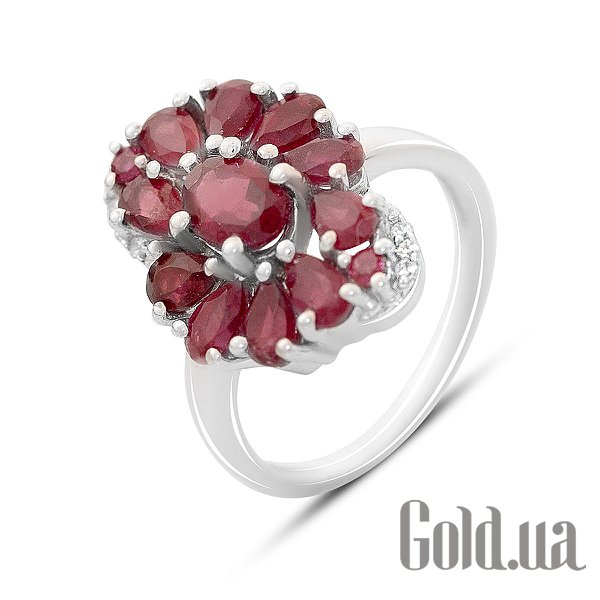 

Женские кольца Fresh Jewelry, Женское серебряное кольцо с куб. циркониями и рубинами, 17.5