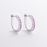 Срібні сережки з синт. сапфірами, 1796561