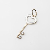 Золотой кулон с куб. циркониями, 1796817