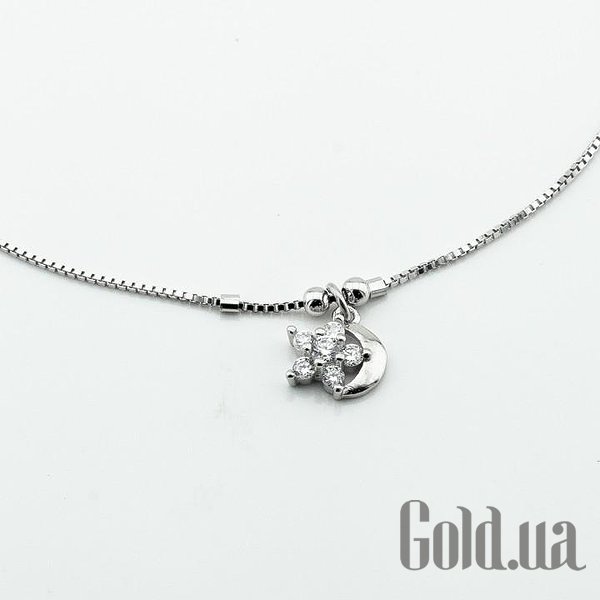 Серебряный браслет на ногу с куб. циркониями DIA3501739 – изображение 2