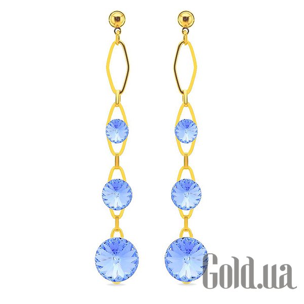 

Серьги с подвесками Kobi, Желтый, Серьги с кристаллами Swarovski в позолоте