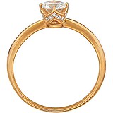 Золотое кольцо с куб. цирконием и кристаллами Swarovski, 1621970