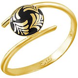 Женское золотое кольцо с эмалью, 1640146