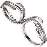 Женское серебряное кольцо с куб. циркониями, 1646546