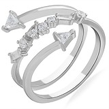 Женское серебряное кольцо с куб. циркониями, 1664978