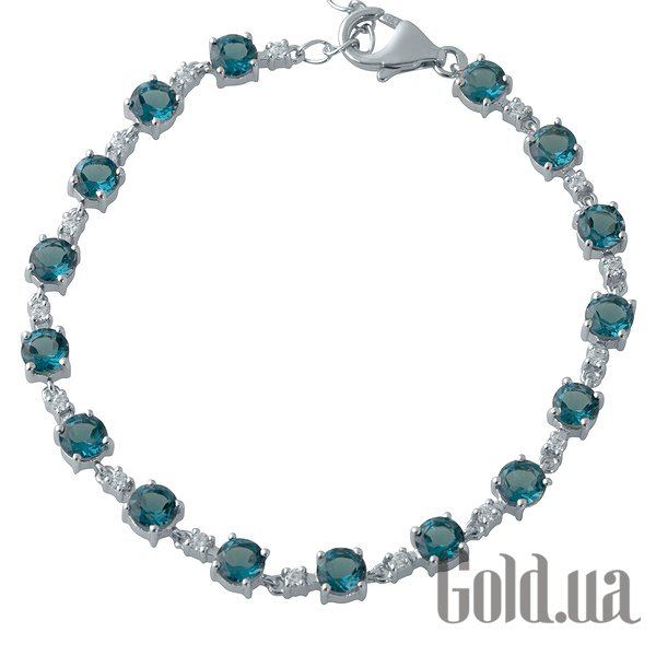 

Женские браслеты Fresh Jewelry, Женский серебряный браслет с топазами и куб. циркониями, 18