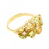 Женское золотое кольцо с цитринами, хризолитами и бриллиантами - фото 2