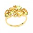 Женское золотое кольцо с цитринами, хризолитами и бриллиантами - фото 3